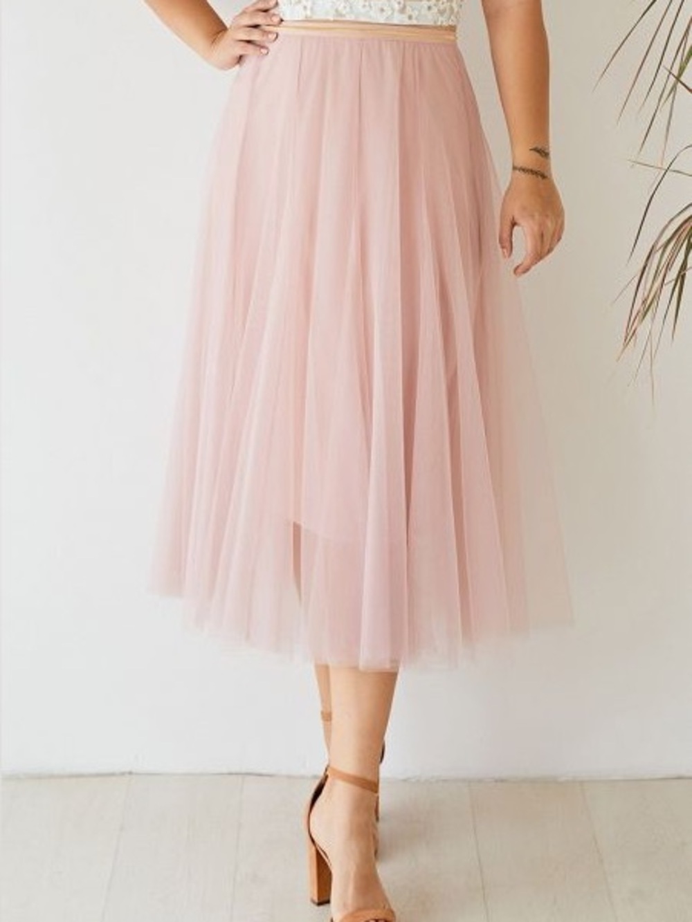 MY SECRET GARDEN TULLE MAXI SKIRT IN PINK